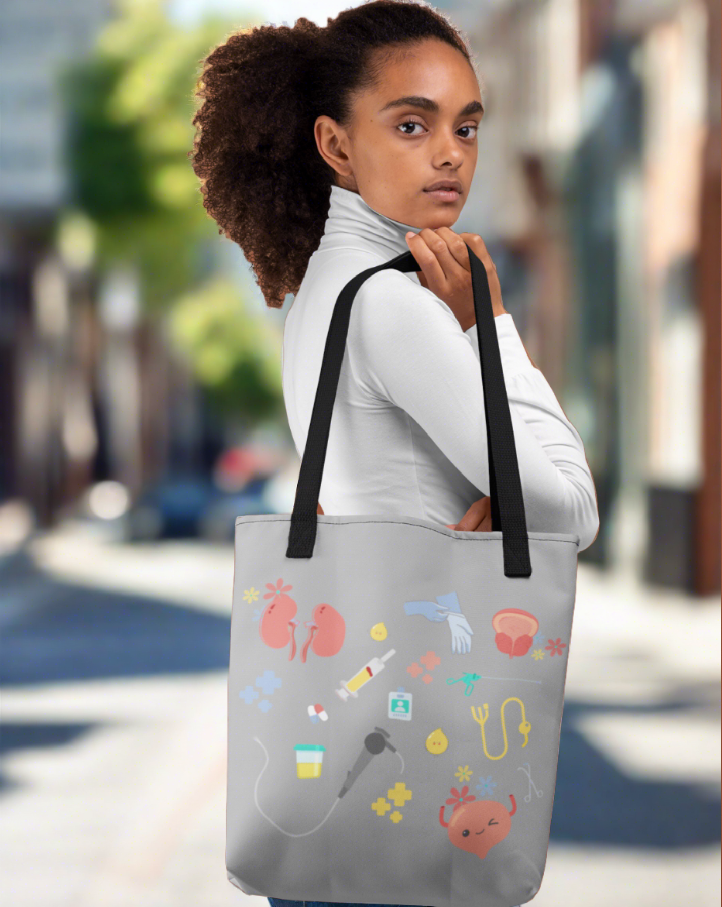 Cute Urology Tote Bag, urologist, bladder, kidney, Gift idea for urology resident, graduation gift idea, medical student, urologist gift