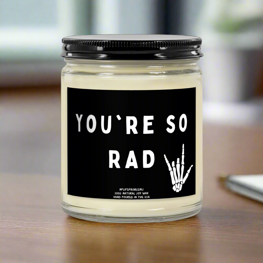 Radiology candle, You're so rad! graduation gift, XR tech, radiology technician, radiologist graduation, appreciation gift