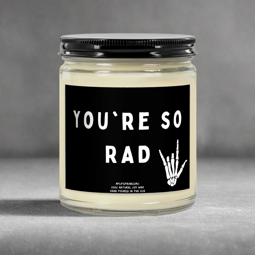 Radiology candle, You're so rad! graduation gift, XR tech, radiology technician, radiologist graduation, appreciation gift
