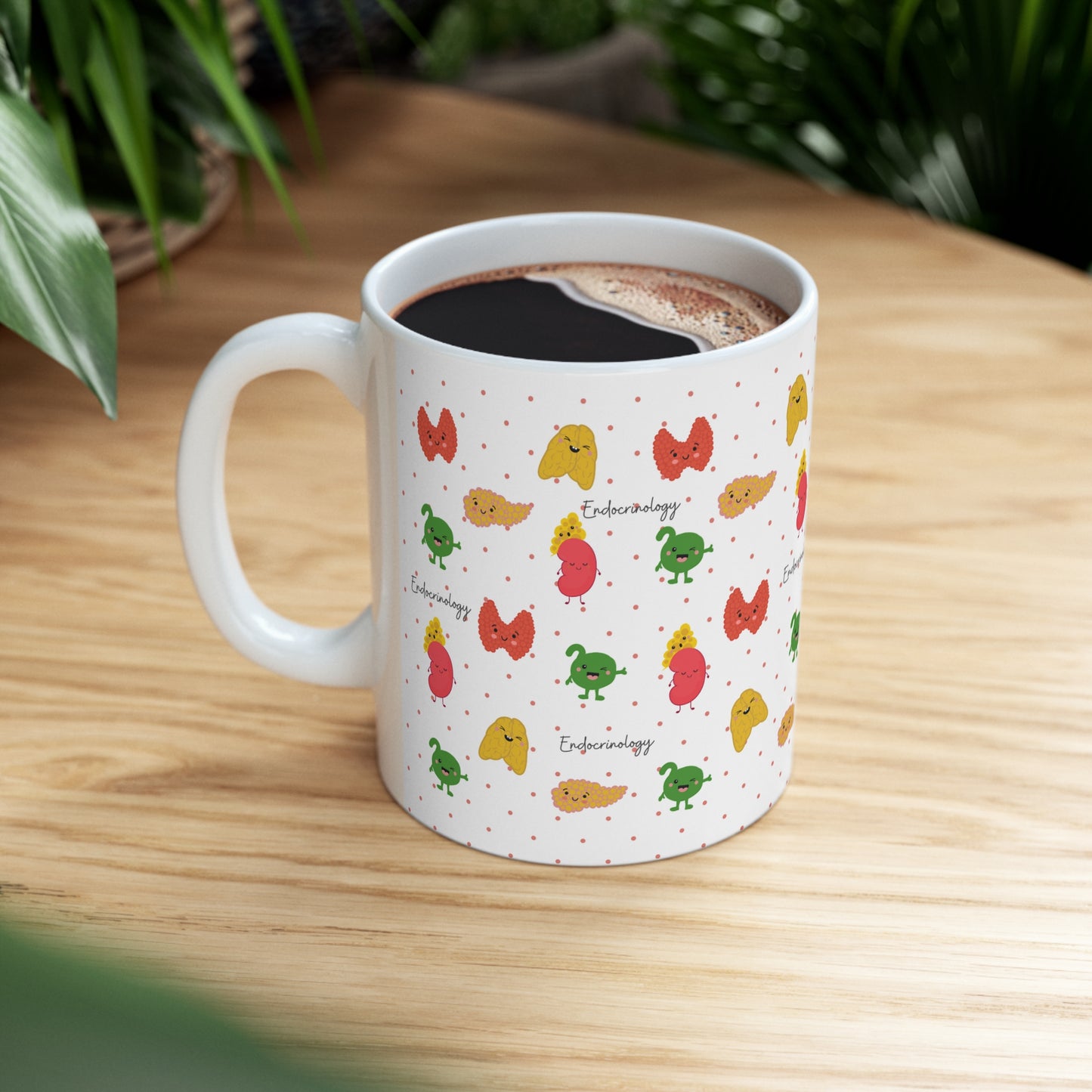 Endocrine mug, Endocrinology gift, diabetes, pancreas, pineal gland, adrenals, pituitary, thymus, thyroid, doctor gift, nurse gift.