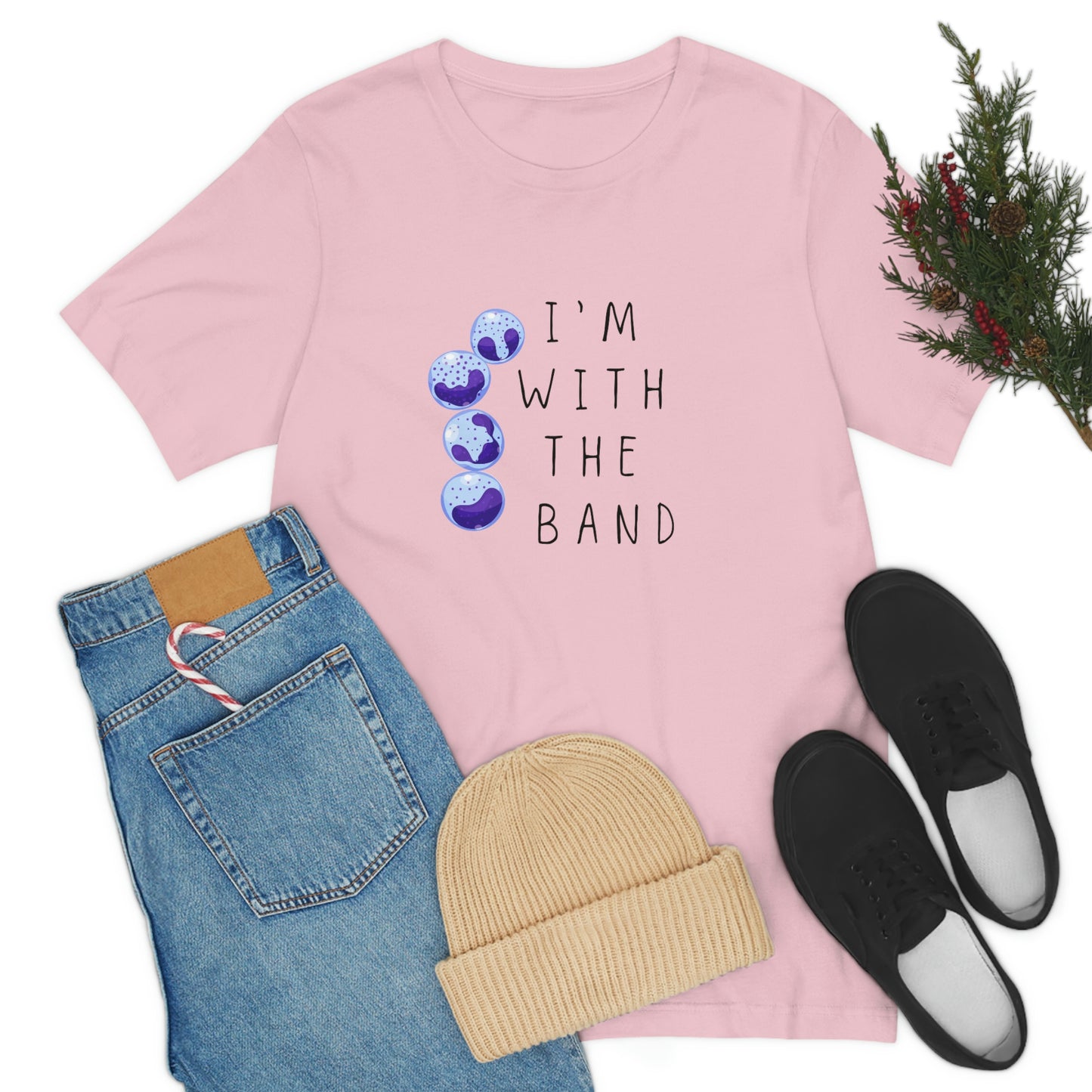 Hematology Tee, Hematologist, Band cells, Blood smear, Im with the band, Heme Onc, Lab tech, Neutrophils, Nurse gift, resident gift, Internal Medicine