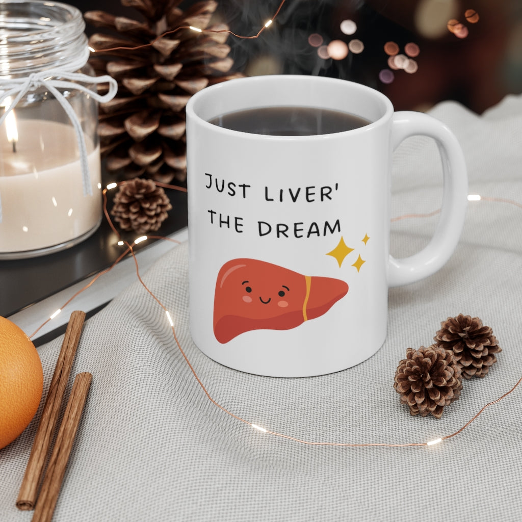 Liver mug, hepatology, hepatologist, general surgery, Liver disease, Liver transplant, liver surgeon, bilirubin, doctor mug, medical puns