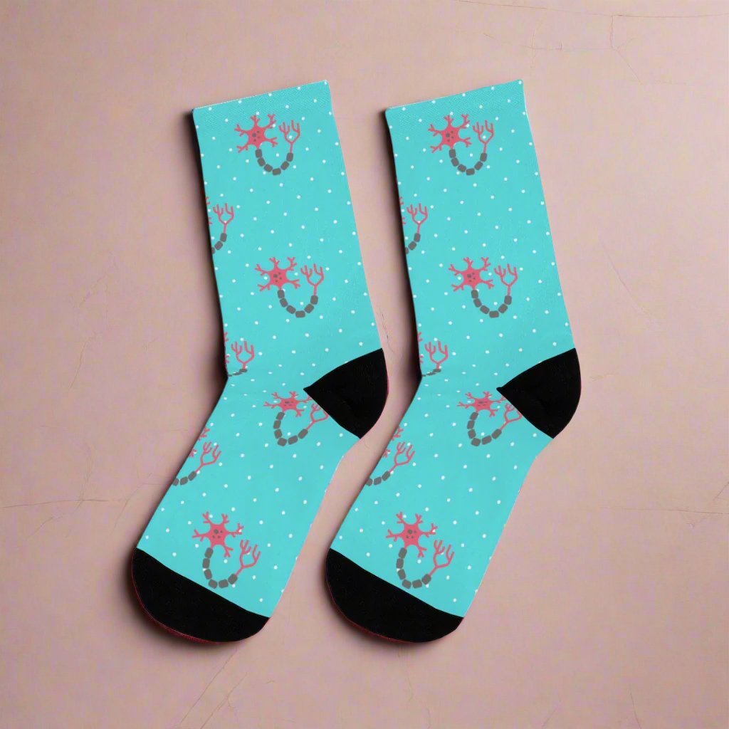 Blue Neuron socks, Neurology gift, Neurologist socks, Neurosurgery, Brain