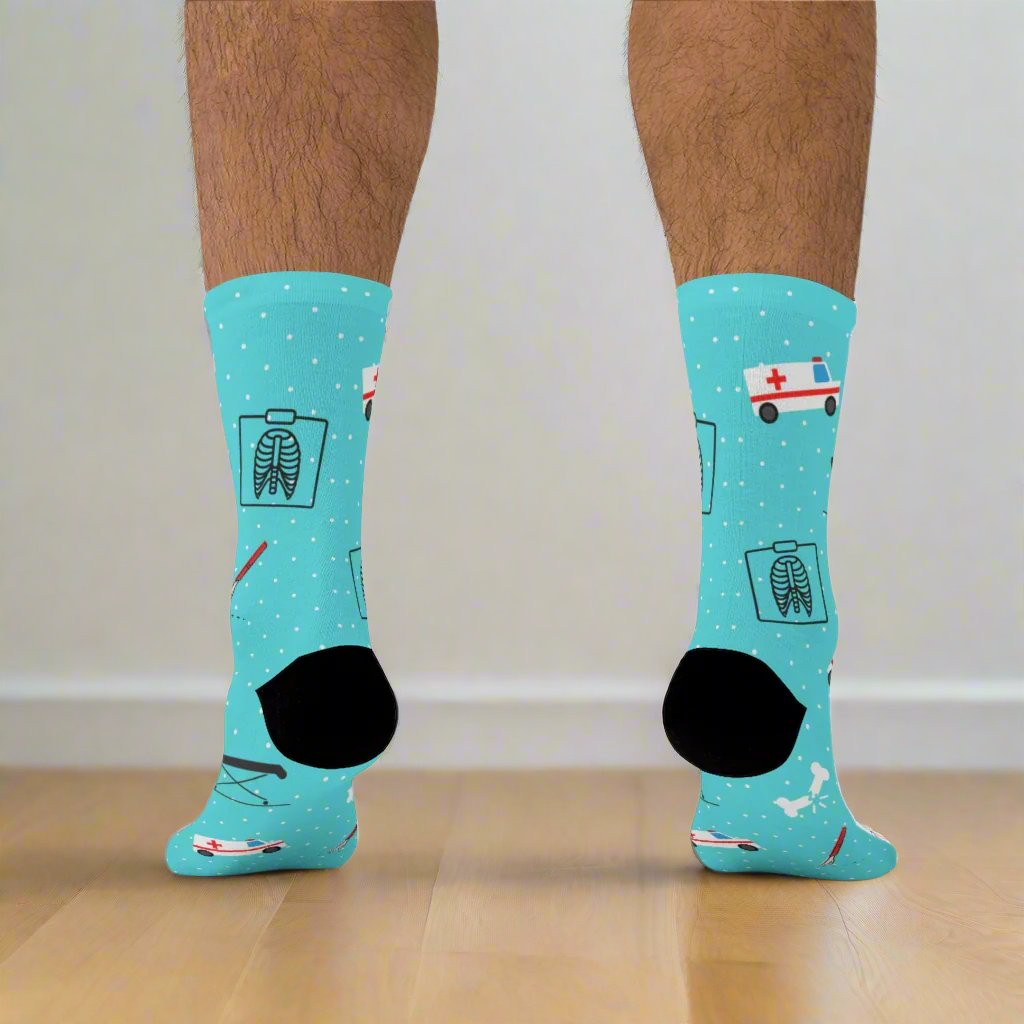 Emergency Medicine socks, ER doctor, trauma surgeon, ER nurse, ER tech, paramedic gift.