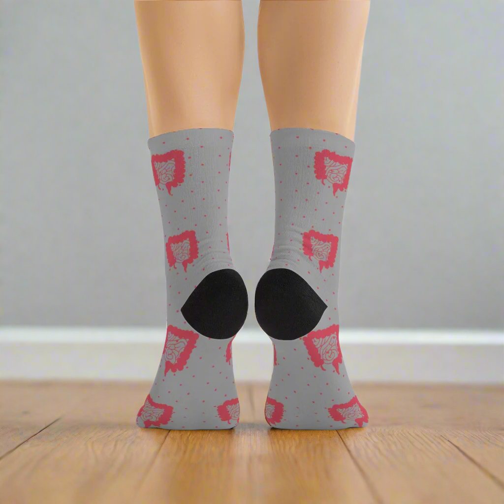 Gray Colorectal socks, Colon, surgeon gift, general surgery, gastrointestinal doctor, doctor socks.