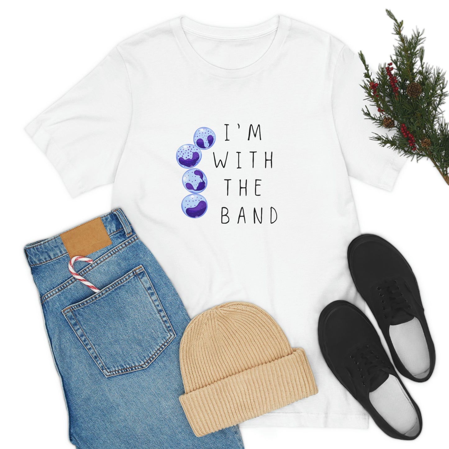 Hematology Tee, Hematologist, Band cells, Blood smear, Im with the band, Heme Onc, Lab tech, Neutrophils, Nurse gift, resident gift, Internal Medicine