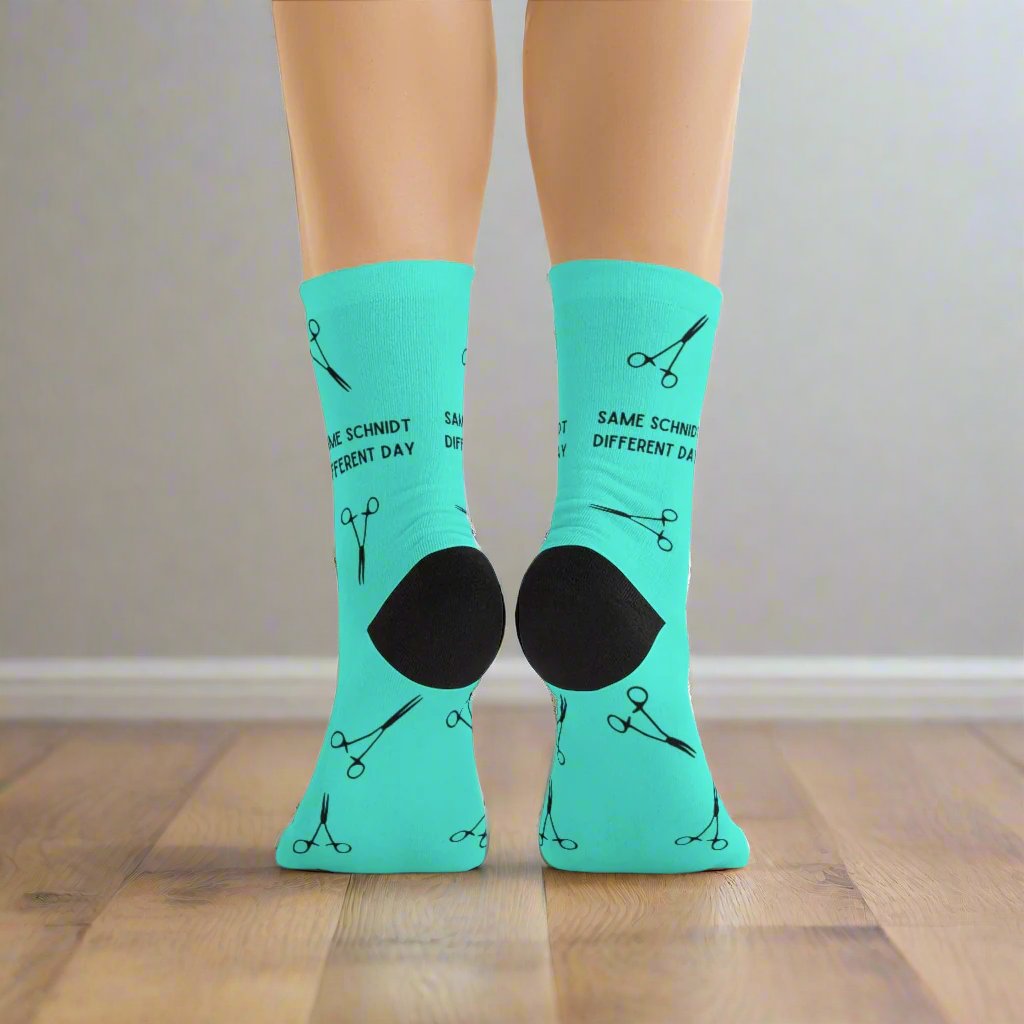 Surgical socks, same Schnidt different day