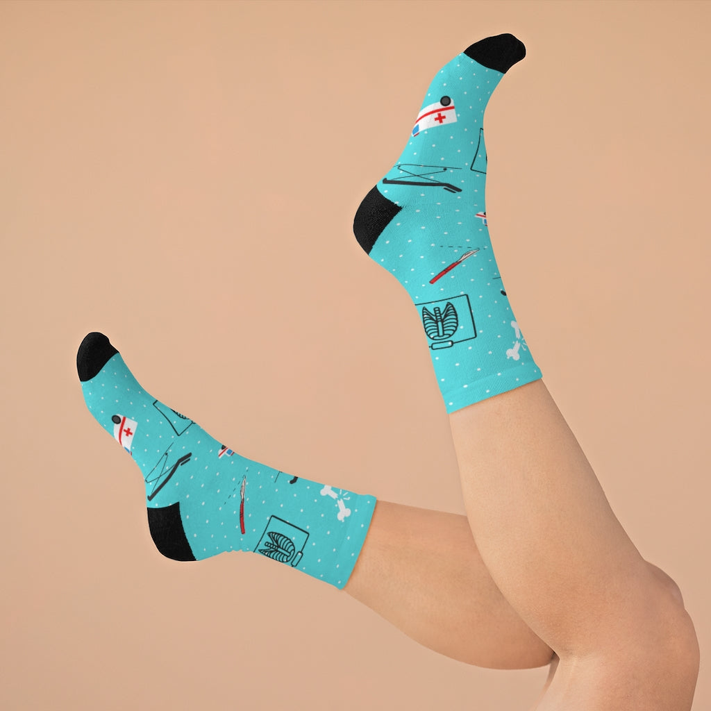 Emergency Medicine socks, ER doctor, trauma surgeon, ER nurse, ER tech, paramedic gift.