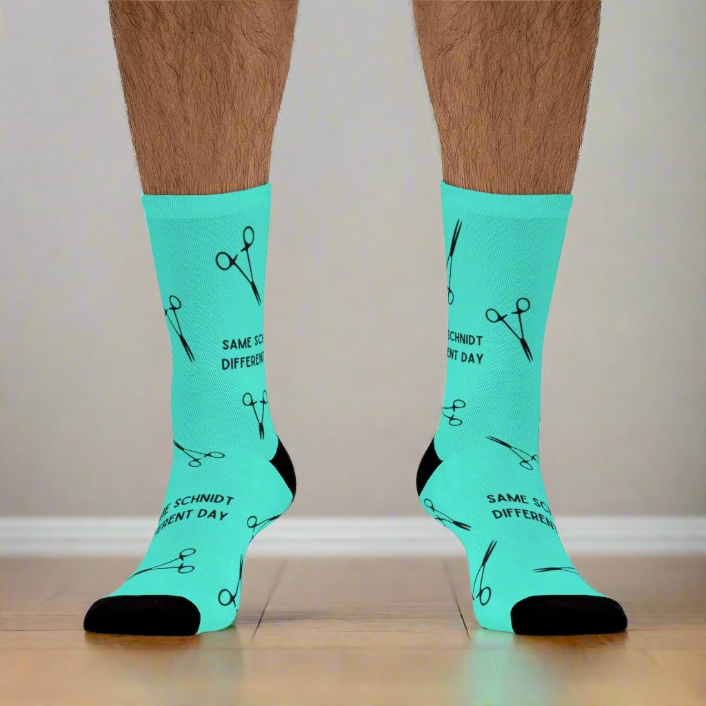 Surgical socks, same Schnidt different day