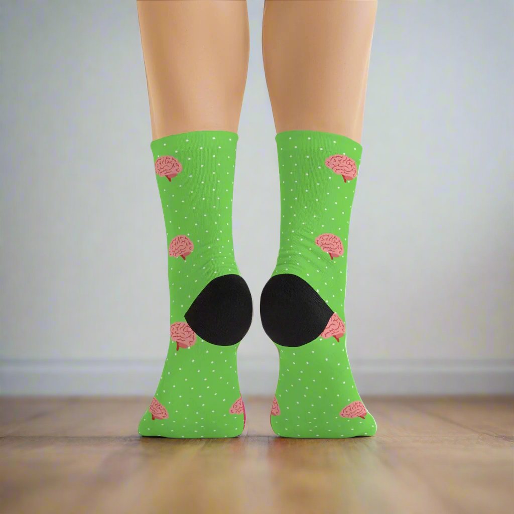 Green Neurology, Neurologist socks, Neurosurgery, Brain