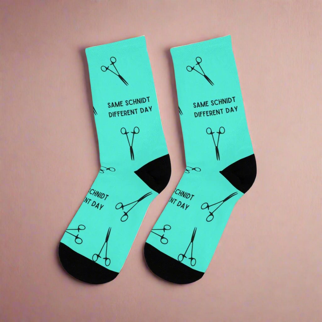 Surgical socks, same Schnidt different day