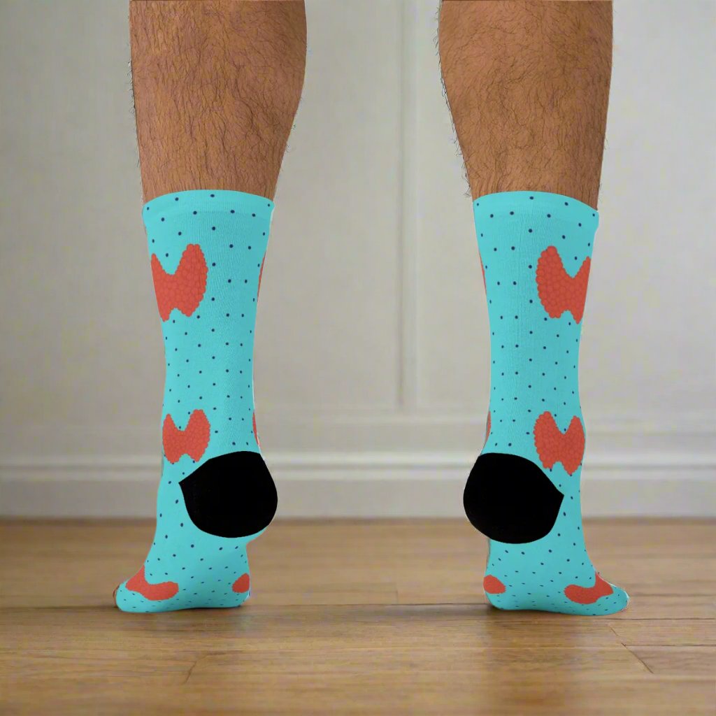 Thyroid socks, endocrine, endocrinology, doctor socks, anatomy, thyroid gland, medical socks, nurse socks, MD, Medical student, ENT surgeon