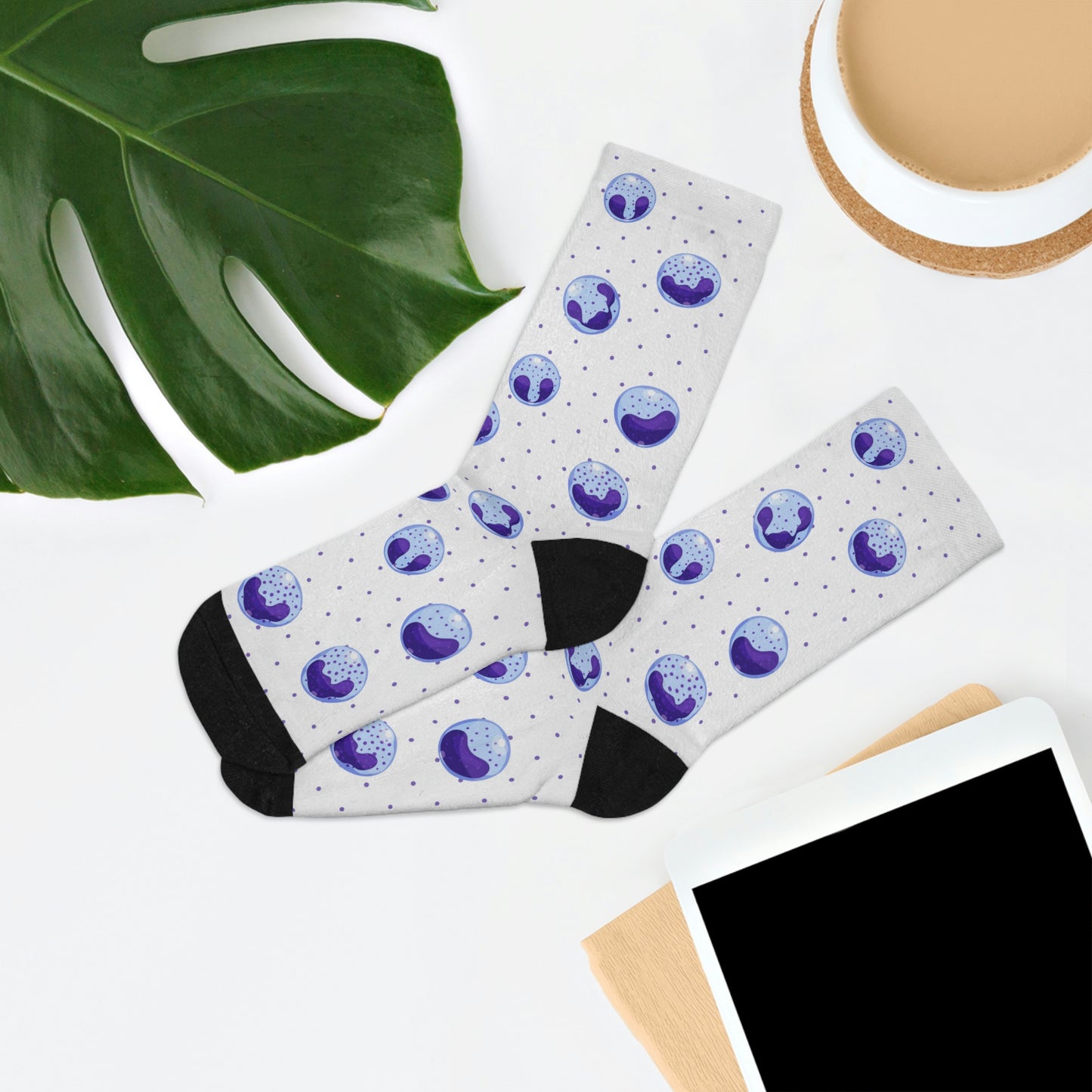 Hematology, band blood cells socks, doctor socks, lab tech socks, microbiology, blood cells, oncology socks, band cells, medical socks