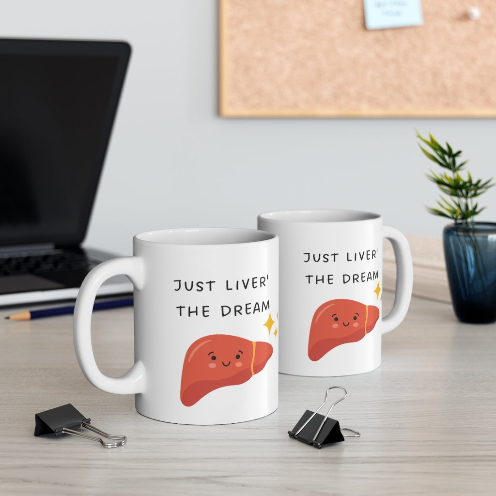 Liver mug, hepatology, hepatologist, general surgery, Liver disease, Liver transplant, liver surgeon, bilirubin, doctor mug, medical puns
