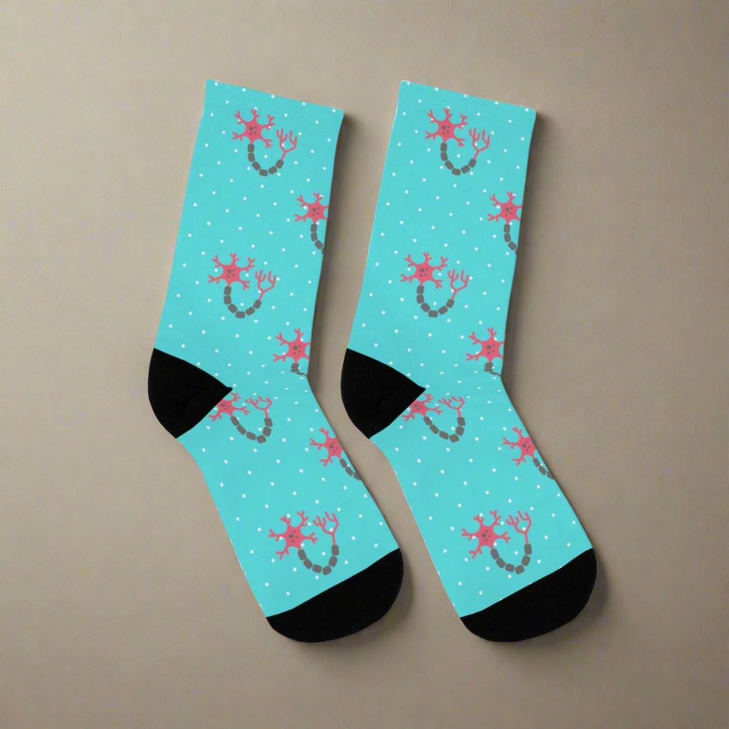 Blue Neuron socks, Neurology gift, Neurologist socks, Neurosurgery, Brain