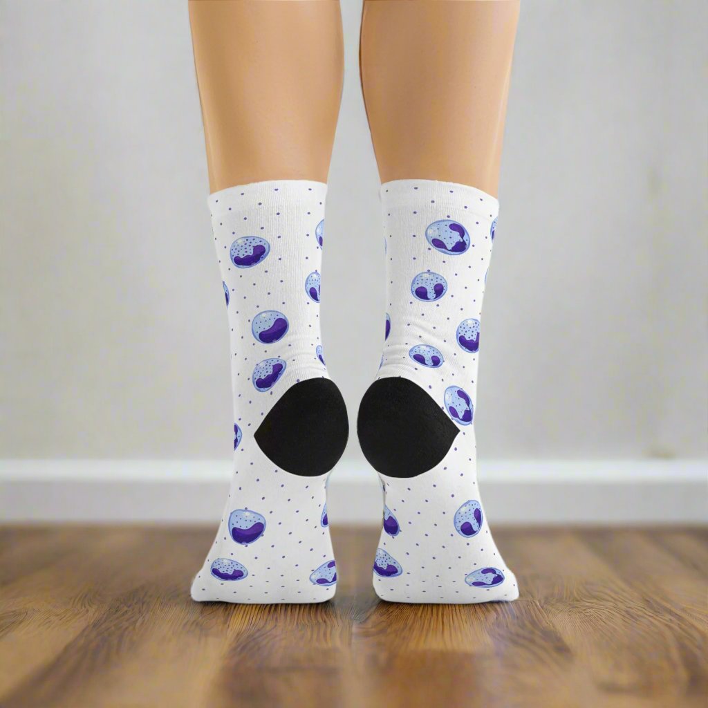 Hematology, band blood cells socks, doctor socks, lab tech socks, microbiology, blood cells, oncology socks, band cells, medical socks