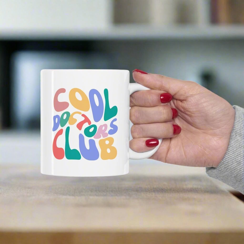 COOL doctors club, doctor mug, graduation gift, medical school graduation, new grad MD, DO gift, fun doctor mug, attending gift.