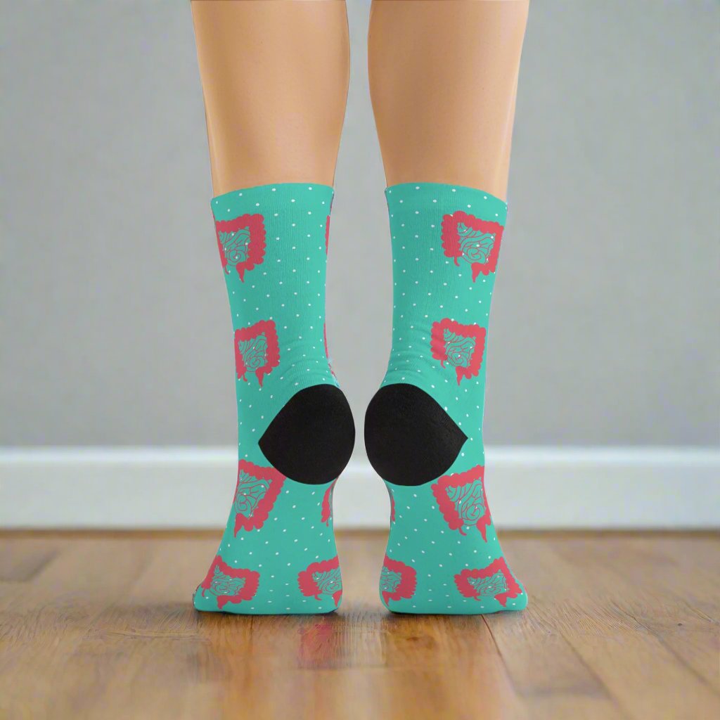 Blue Colorectal socks, Colon, surgeon gift, general surgery, gastrointestinal doctor, doctor socks.