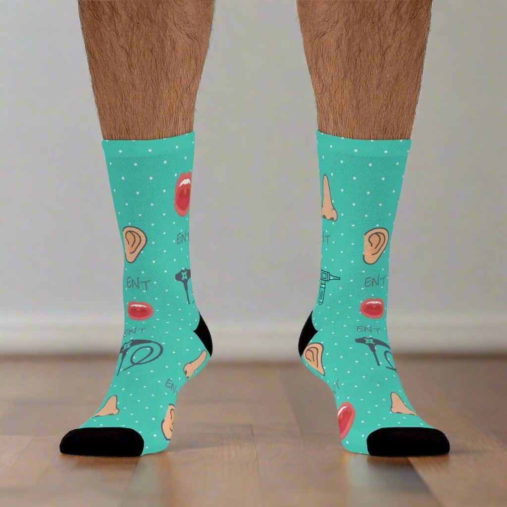 ENT socks, Ear nose and throat doctor, doctor socks, Otoscope, otolaryngology, endoscope, nose doctor, nose surgeon, throat surgeon, ear surgeon,