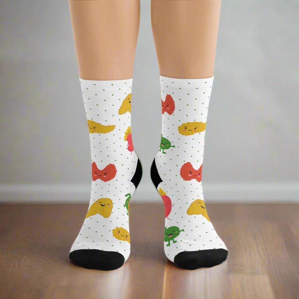 Endocrine socks, Endocrinology, thyroid, pancreas, adrenals, pineal gland, thymus, Resident gift, endocrine NP, diabetes doctor, hormones