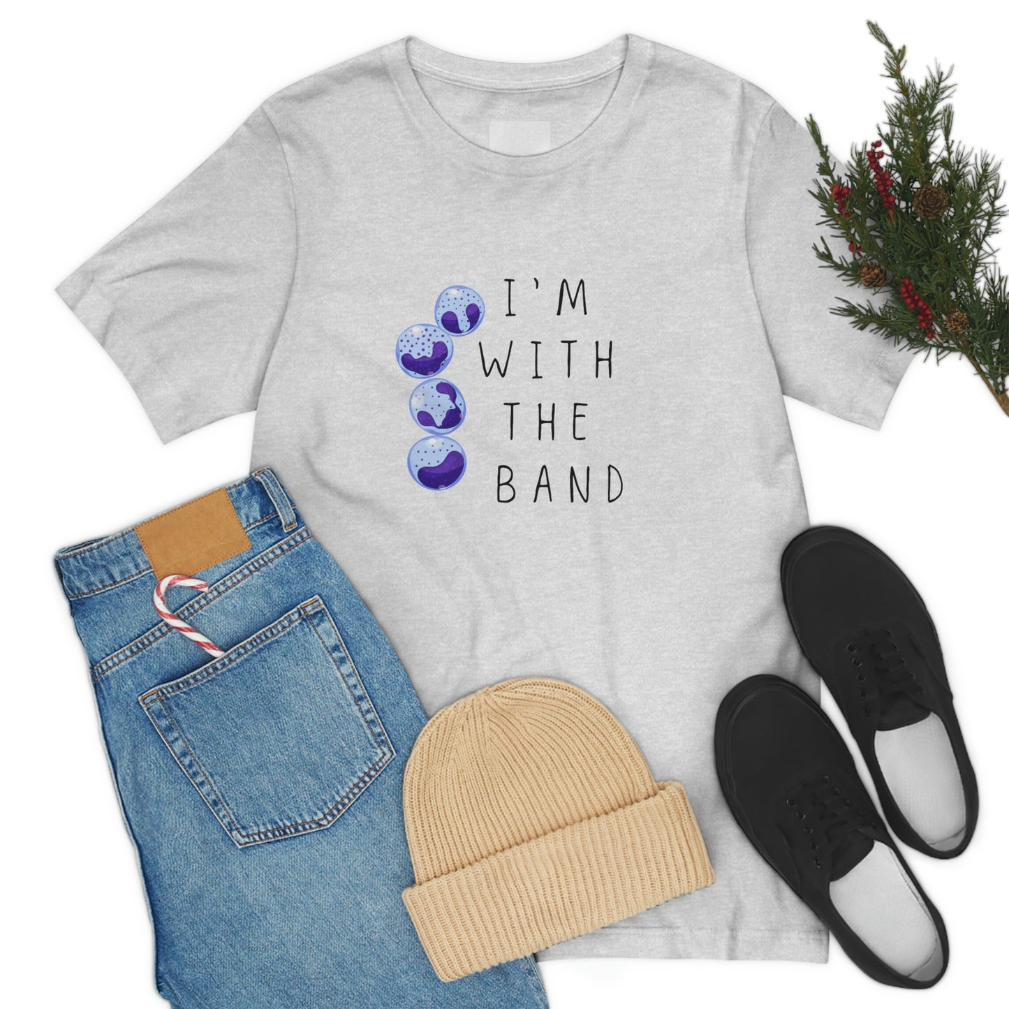 Hematology Tee, Hematologist, Band cells, Blood smear, Im with the band, Heme Onc, Lab tech, Neutrophils, Nurse gift, resident gift, Internal Medicine