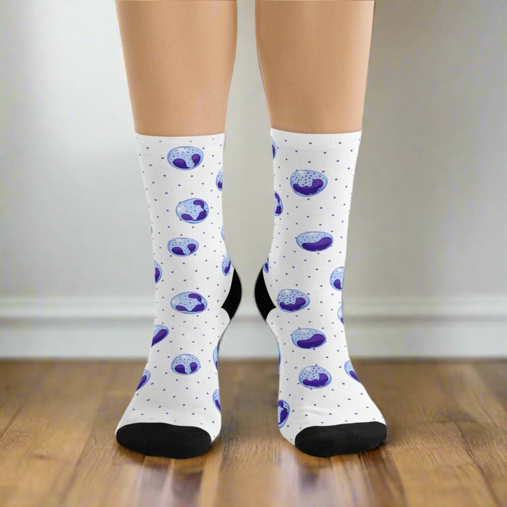 Hematology, Im with the band socks, doctor socks, lab tech socks, microbiology, blood cells, oncology socks, band cells, medical socks
