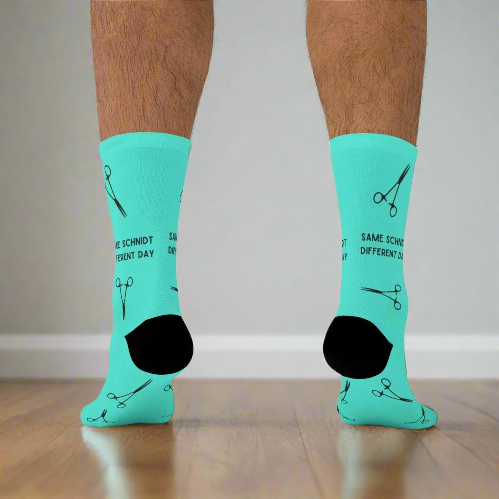 Surgical socks, same Schnidt different day