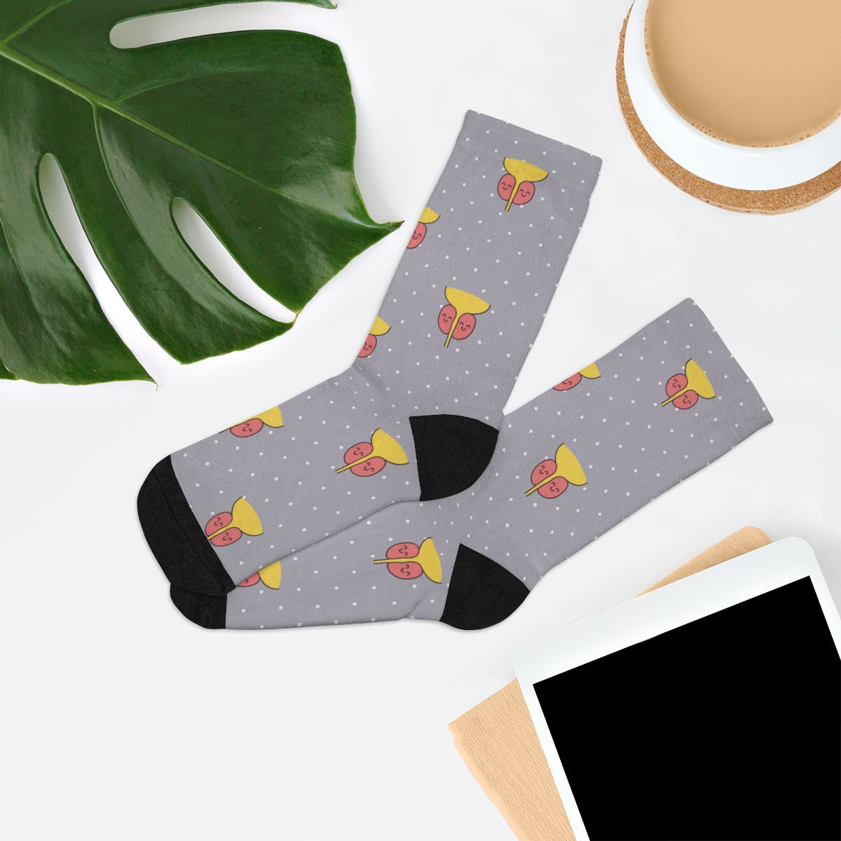 Grey Prostate socks, prostate socks, urologist, urology resident, urology nurse gift, doctor socks, anatomy socks.
