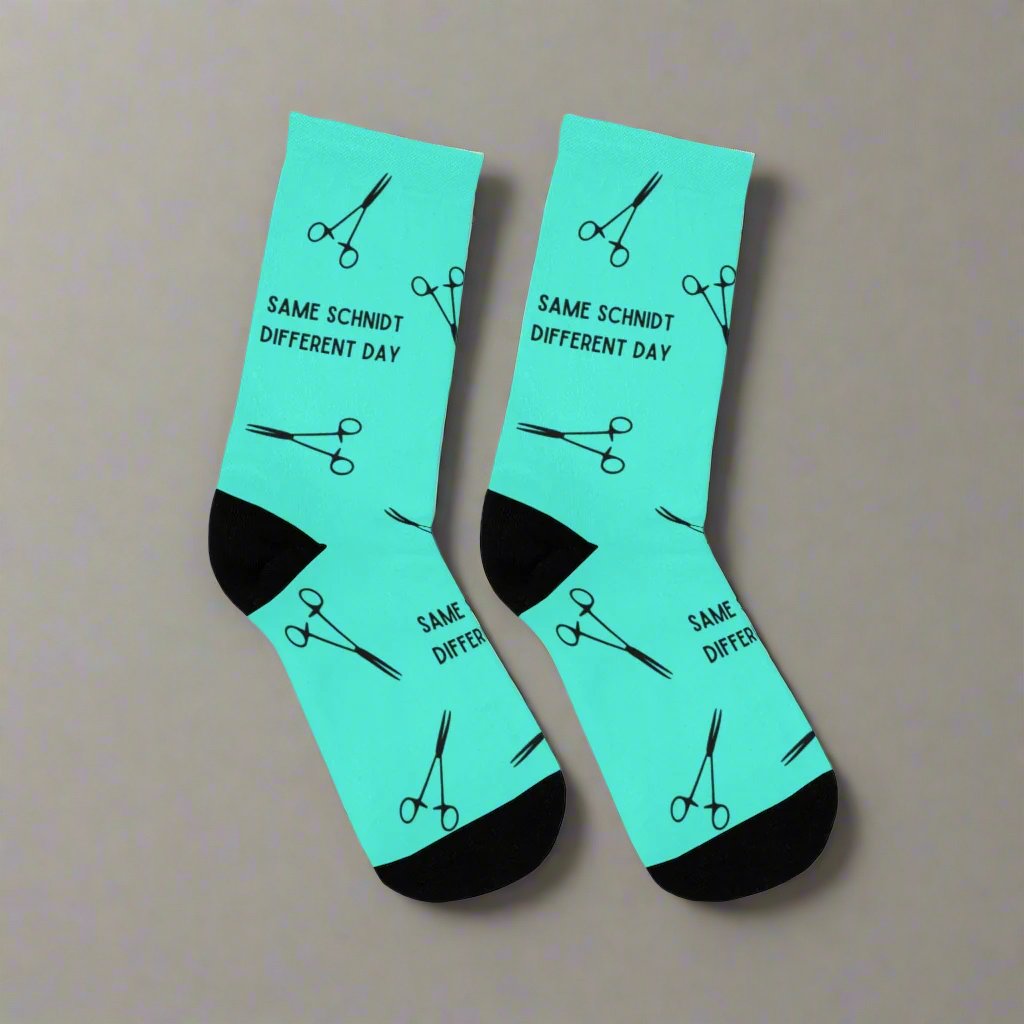Surgical socks, same Schnidt different day