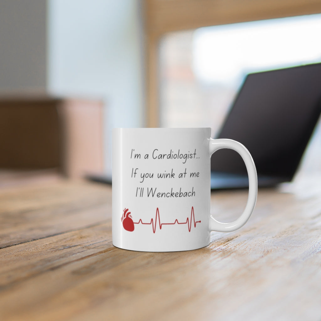 Cardiologist mug, Doctor gift, surgeon gift, medical school graduation gift, cardiology resident gift.