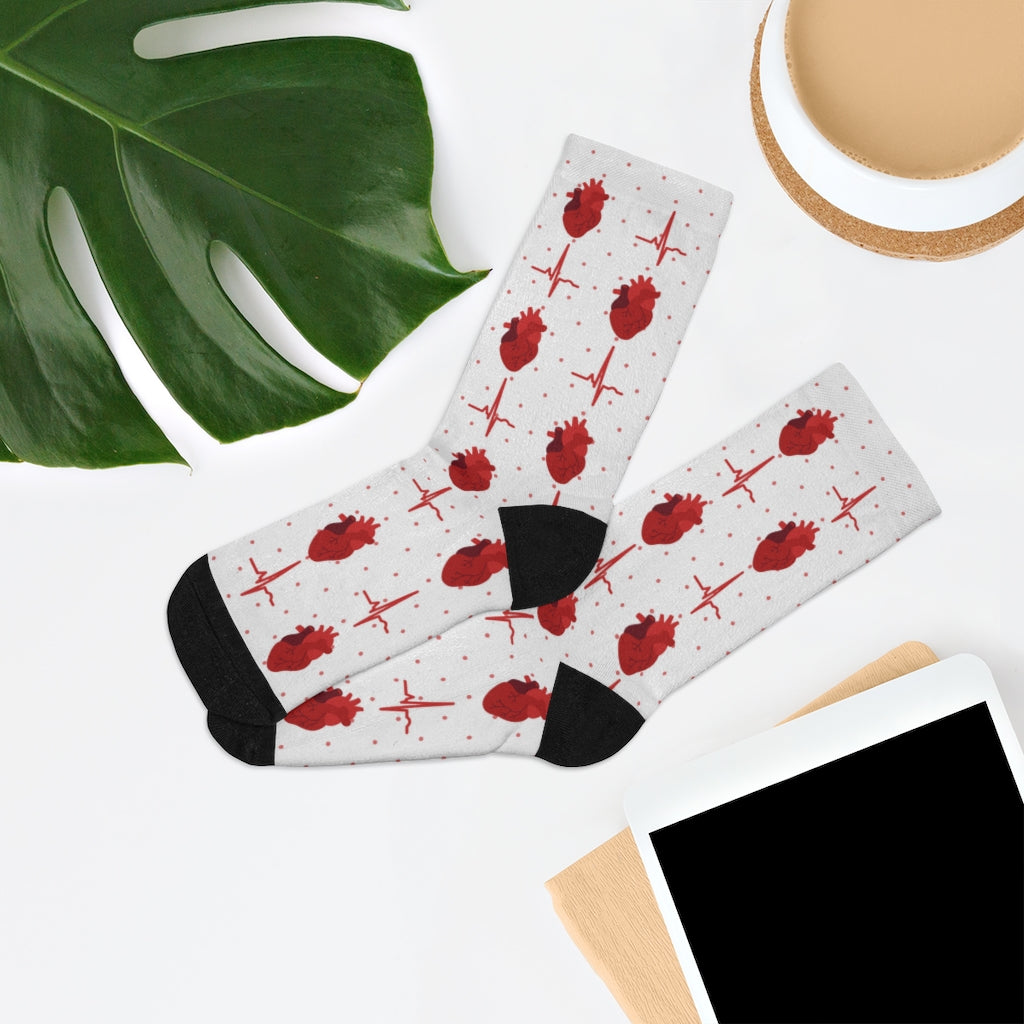 Cardiology socks, cardiologist, doctor socks, heart surgeon, cardiac nurse gift.