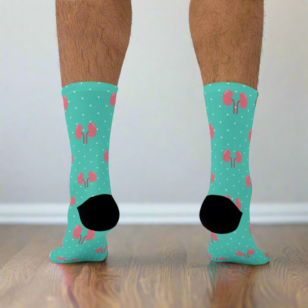 Blue Kidney Nephrology/ Urology socks, Nephrologist, urologist, urology resident, urology nurse gift.