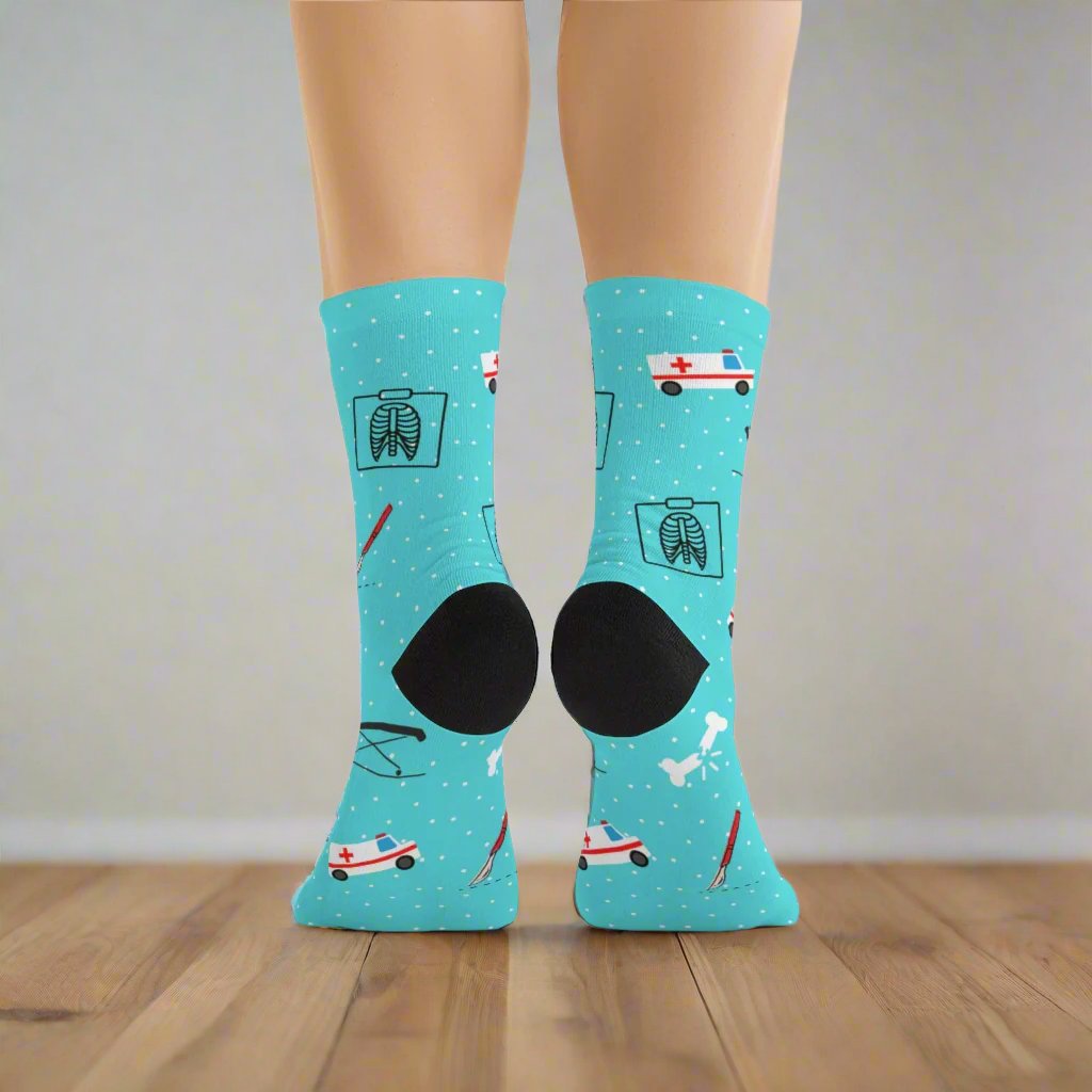 Emergency Medicine socks, ER doctor, trauma surgeon, ER nurse, ER tech, paramedic gift.