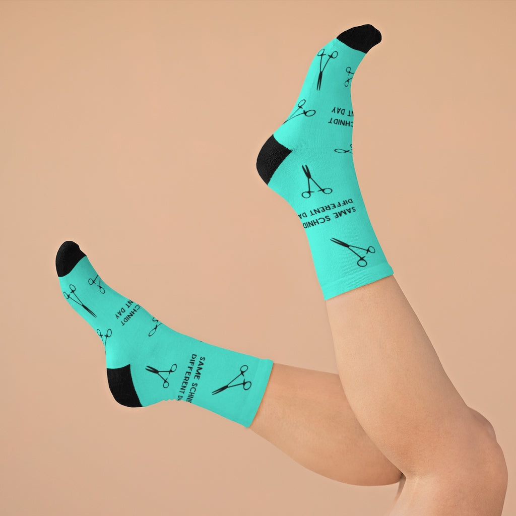 Surgical socks, same Schnidt different day