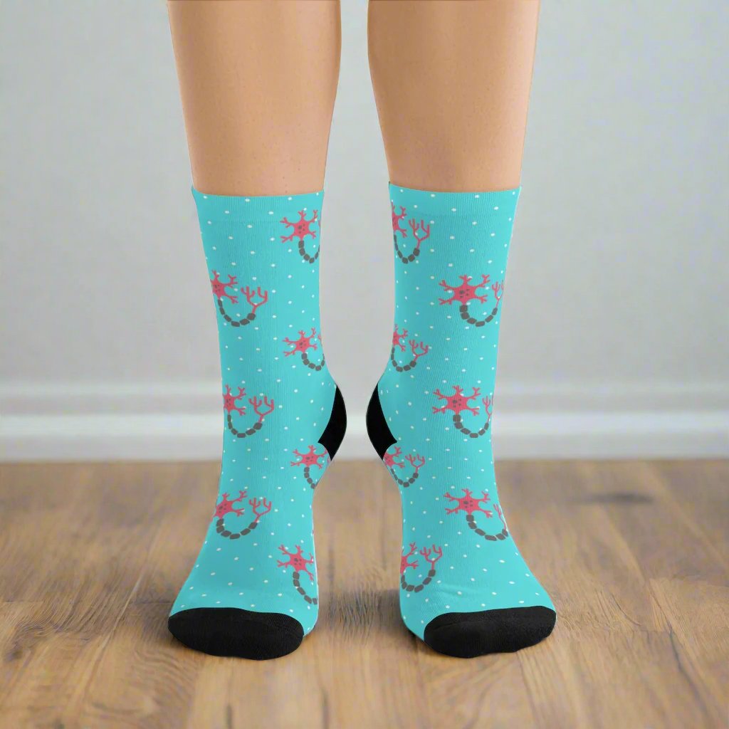 Blue Neuron socks, Neurology gift, Neurologist socks, Neurosurgery, Brain