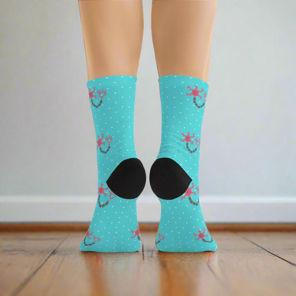 Blue Neuron socks, Neurology gift, Neurologist socks, Neurosurgery, Brain