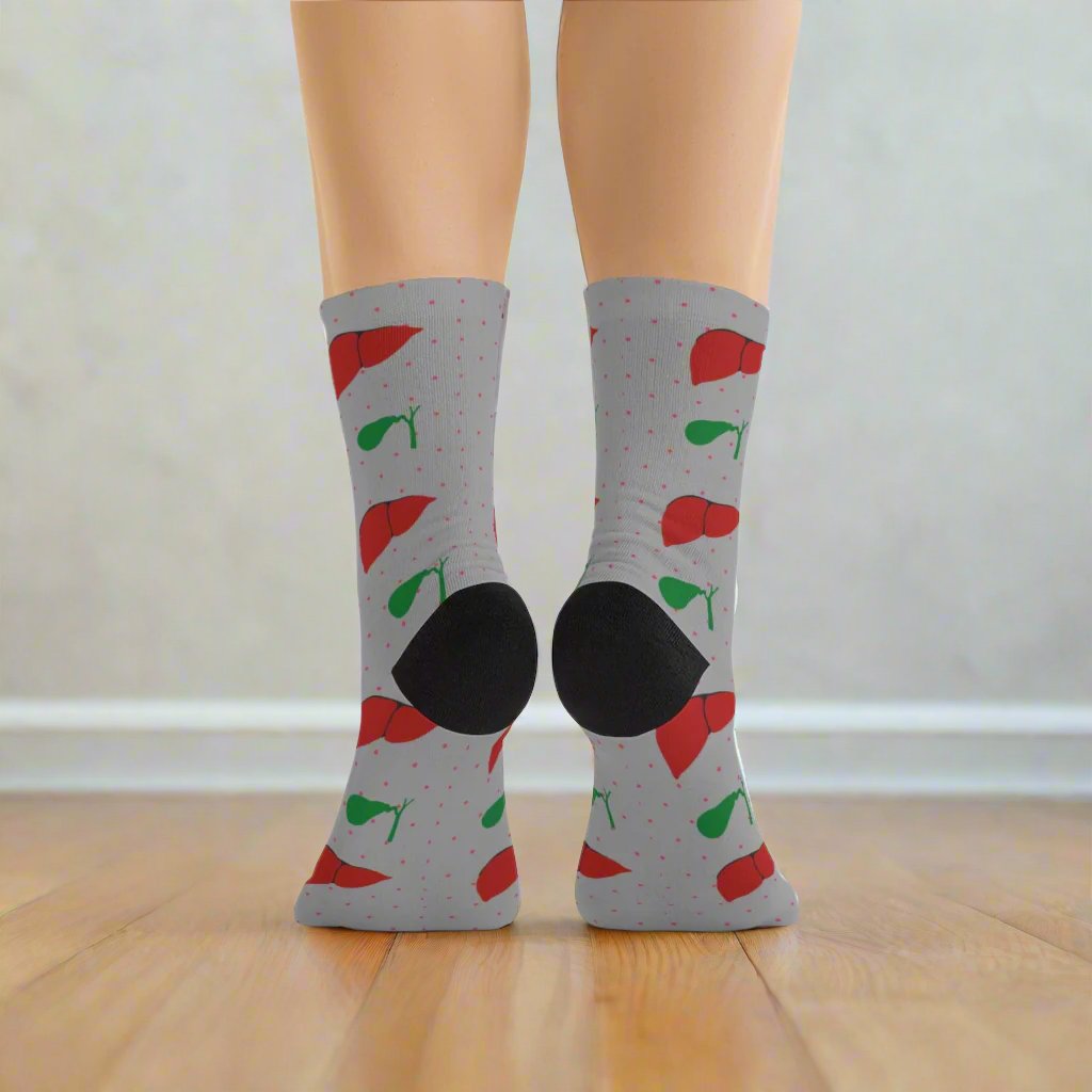 Liver and Gallbladder socks, hepatology, hepatobiliary, doctor socks, nurse socks, surgeon gift.