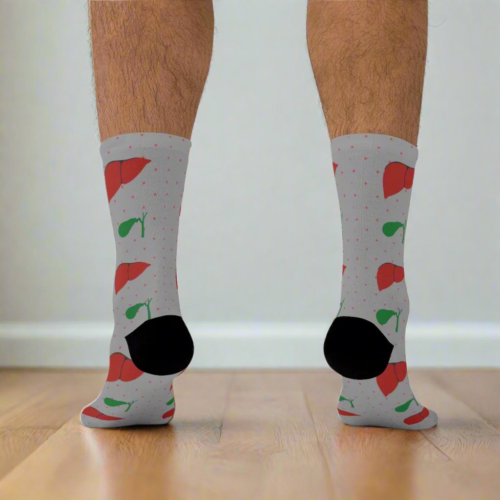 Liver and Gallbladder socks, hepatology, hepatobiliary, doctor socks, nurse socks, surgeon gift.