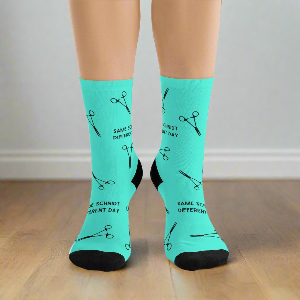 Surgical socks, same Schnidt different day