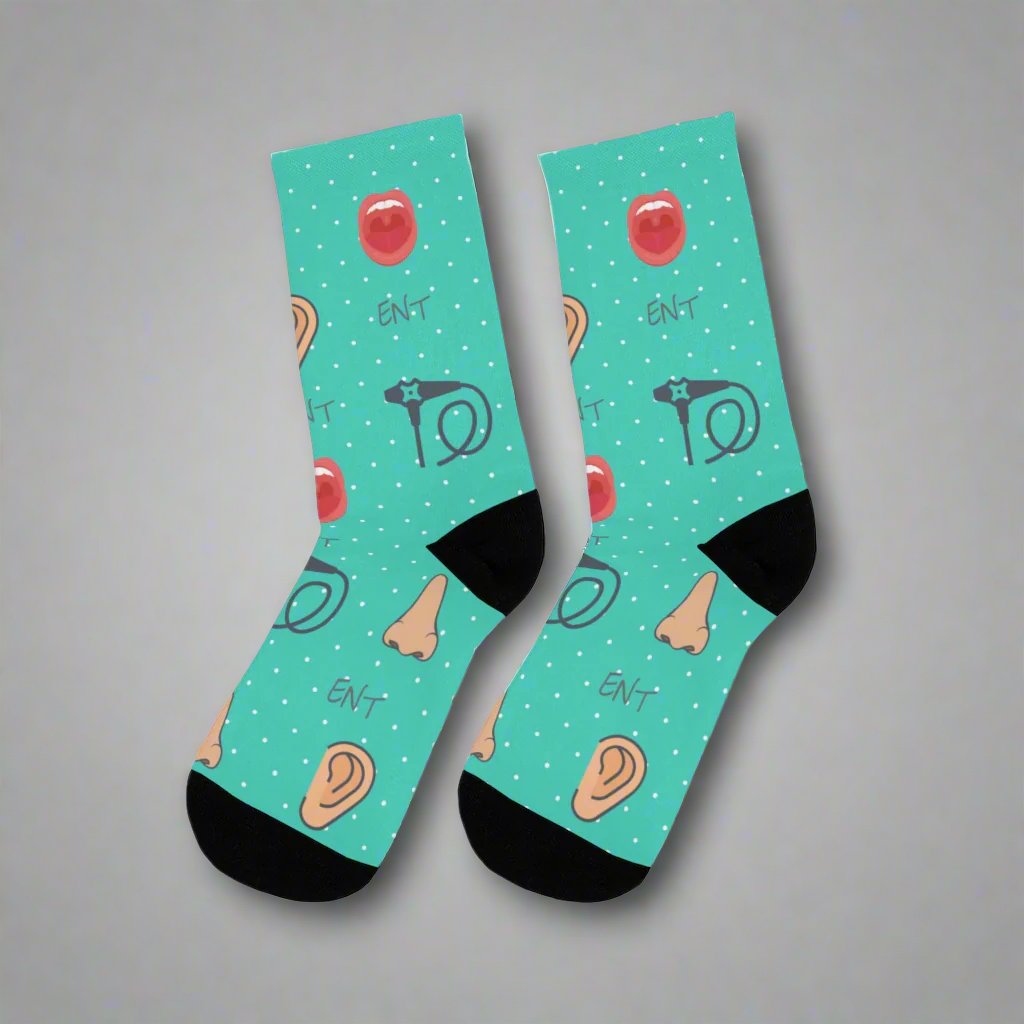 ENT socks, Ear nose and throat doctor, doctor socks, Otoscope, otolaryngology, endoscope, nose doctor, nose surgeon, throat surgeon, ear surgeon,