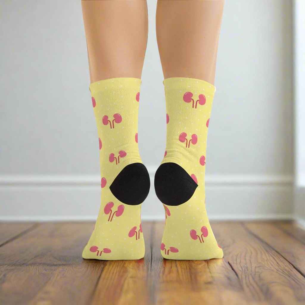 Yellow Kidney Nephrology/ Urology socks, Nephrologist, urologist, urology resident, urology nurse gift.