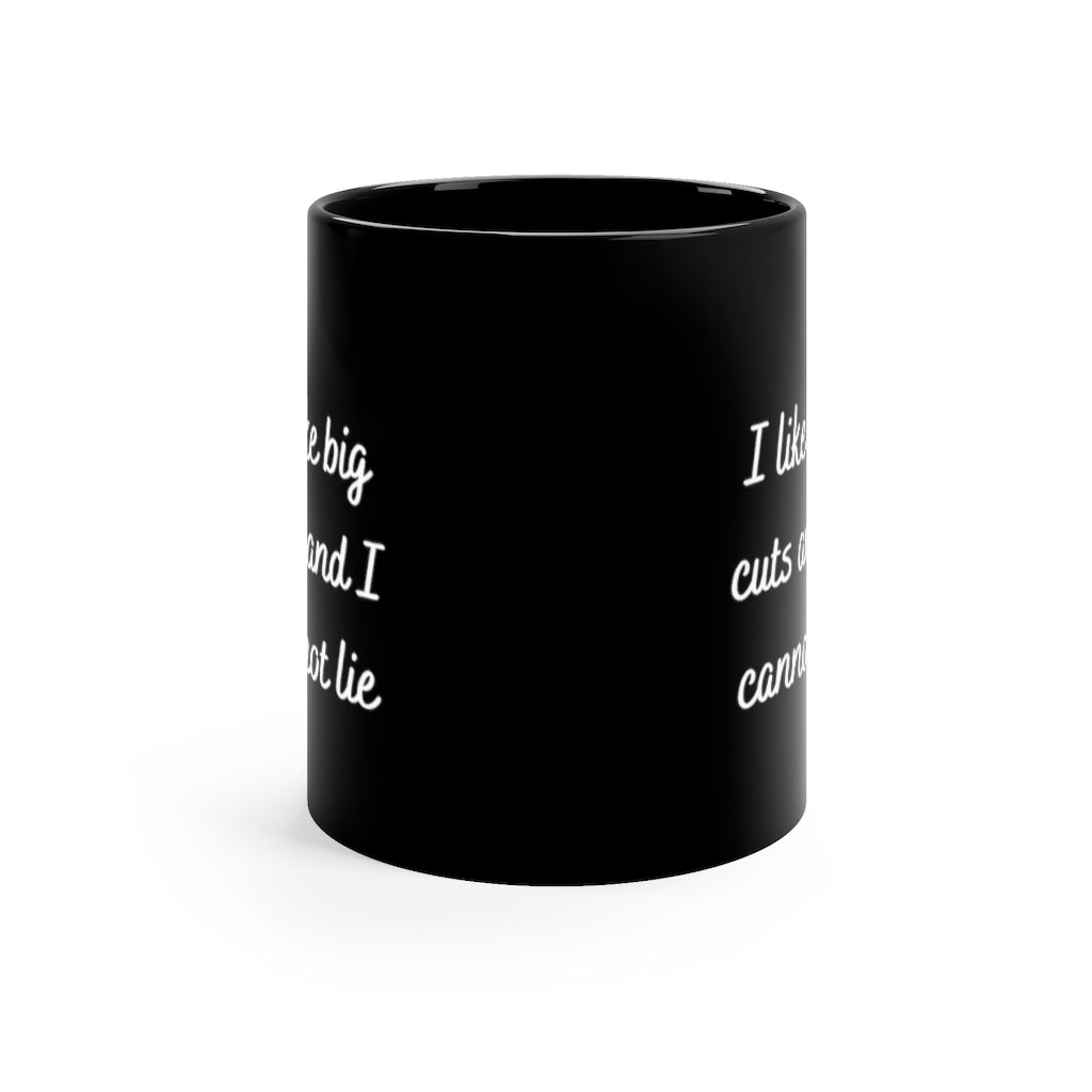 I like big cuts, black mug, doctor mug, doctor gift, surgeon mug, surgery gift.