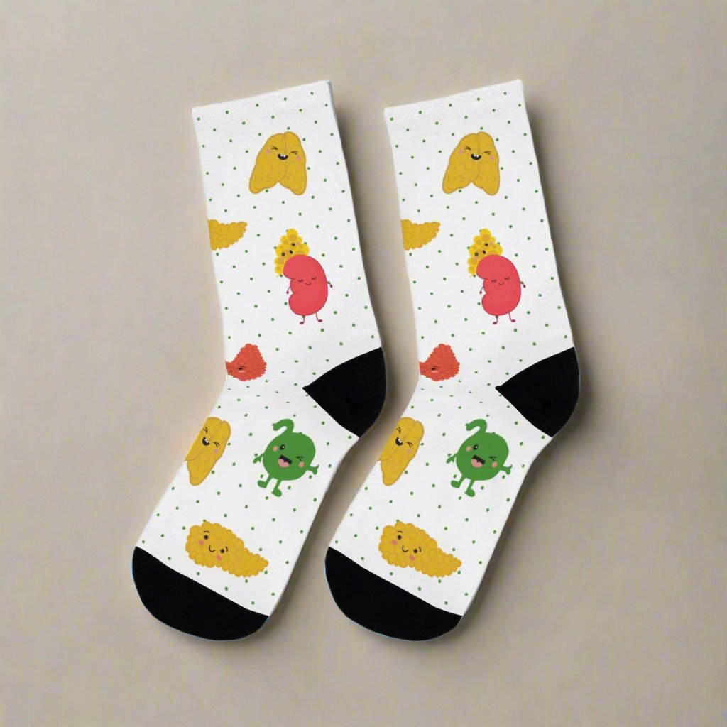 Endocrine socks, Endocrinology, thyroid, pancreas, adrenals, pineal gland, thymus, Resident gift, endocrine NP, diabetes doctor, hormones