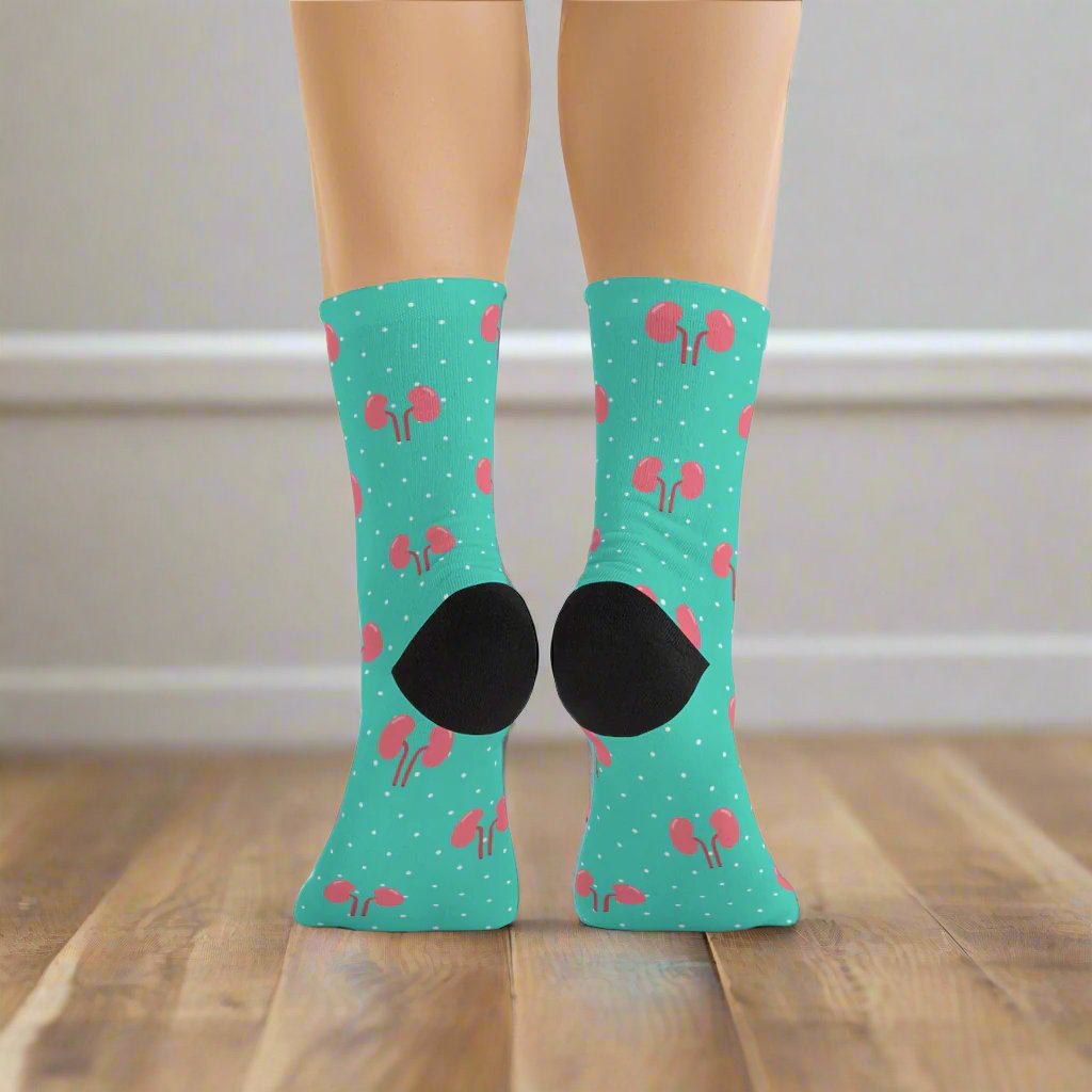 Blue Kidney Nephrology/ Urology socks, Nephrologist, urologist, urology resident, urology nurse gift.