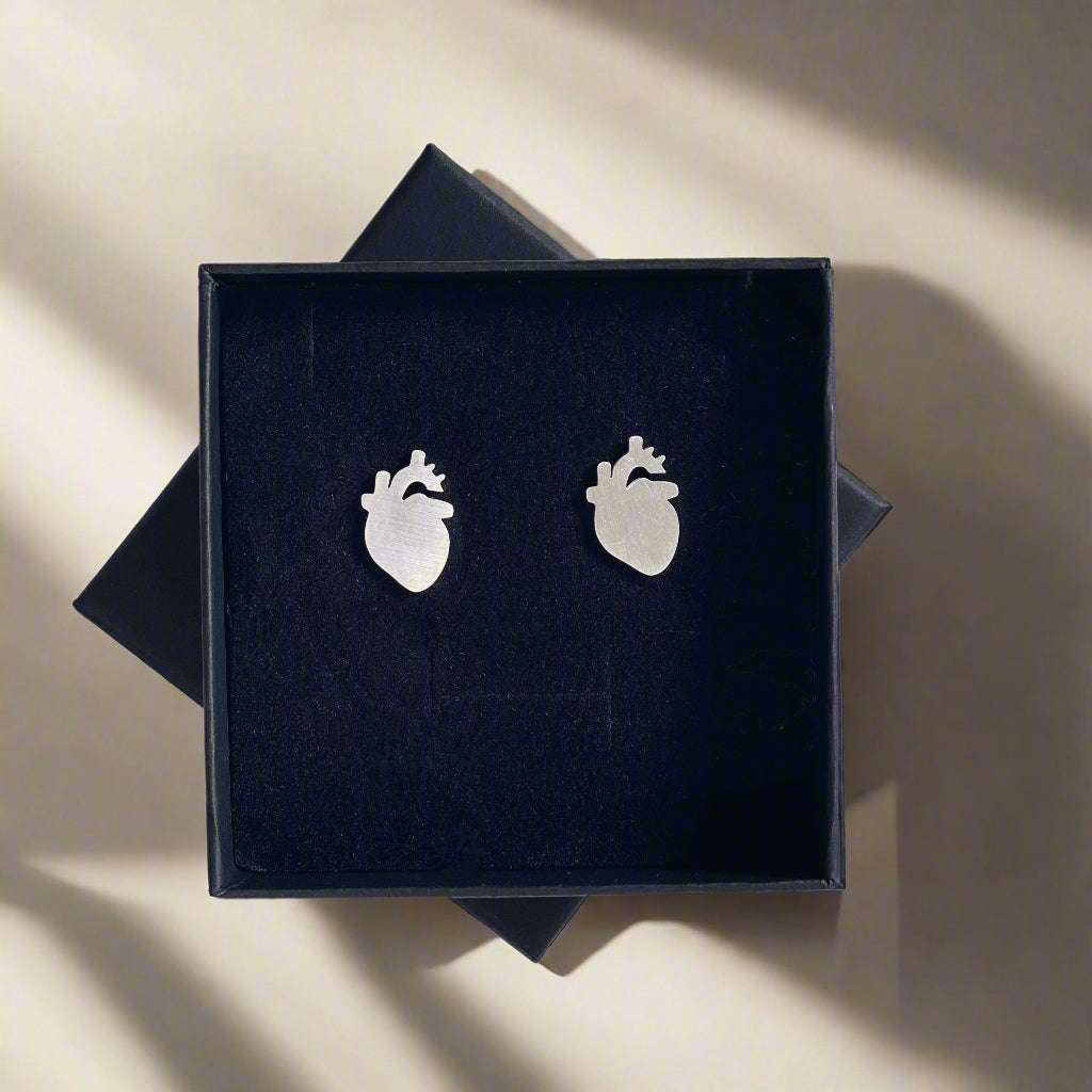 Anatomical Heart Earrings: Cardiology, Cardiologist, Nurse, Doctor gift