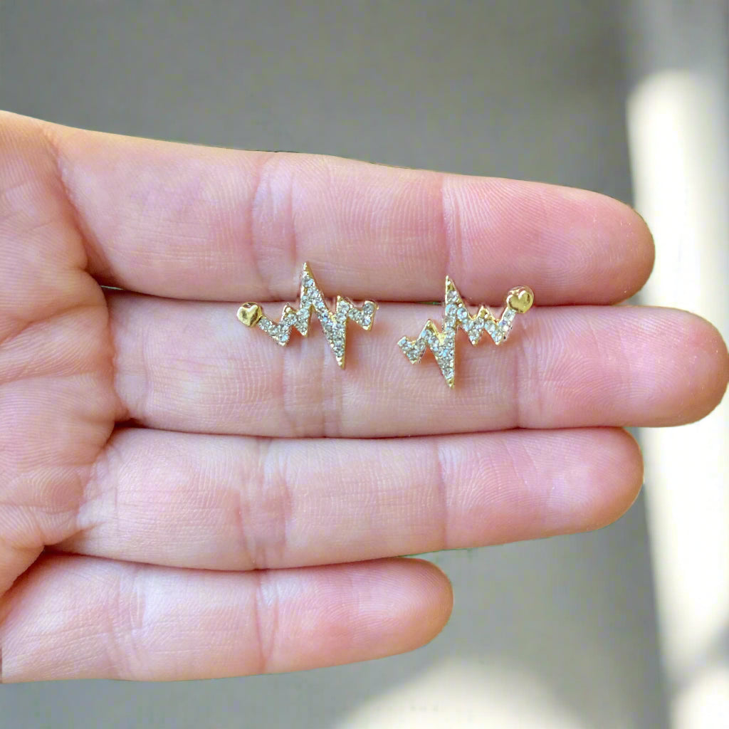 Nurse EKG Heart Rhythm Earrings, Graduation Gift for Nurses, Nurse Practitioners, Cardiologists, Doctors, Medical Jewelry for Residents