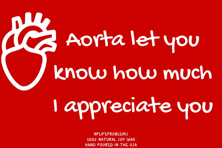 Aorta Candle, Cardiology, Vascular thank you candle