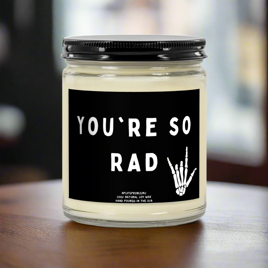 Radiology candle, You're so rad! graduation gift, XR tech, radiology technician, radiologist graduation, appreciation gift