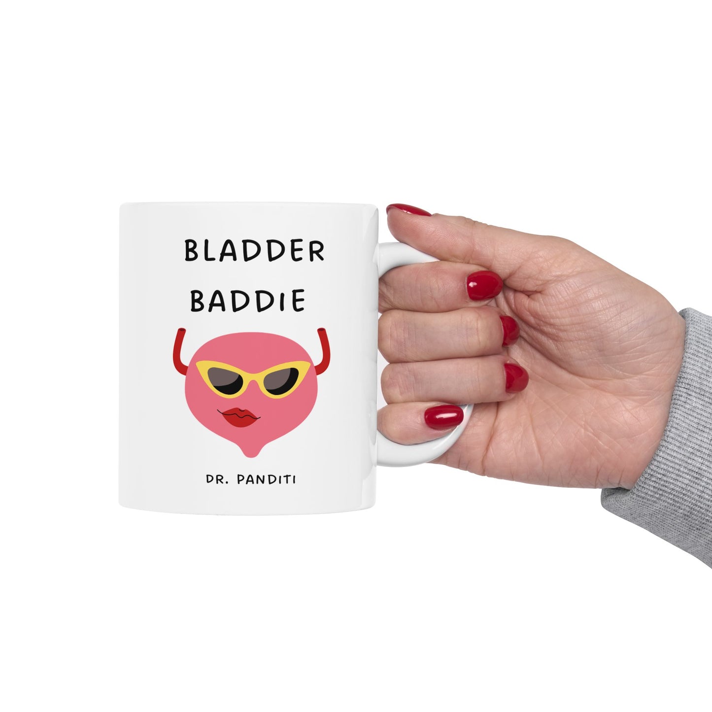 A Custom Urologist gift, mug, bladder baddie