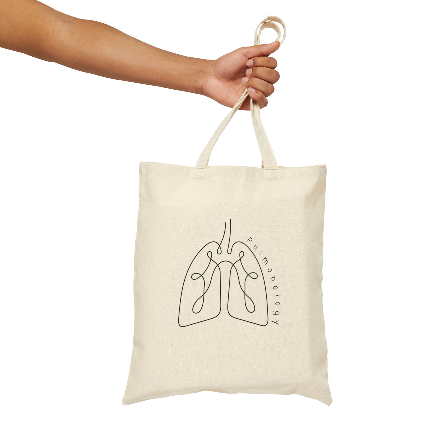 Minimalist Lungs Pulmonology work Tote Bag Cute Graduation gift for Pulmonologists and Lung RNs Anatomical Medical Resident line art